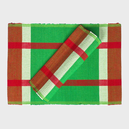 Handloom Table-mats. Set Of 6.