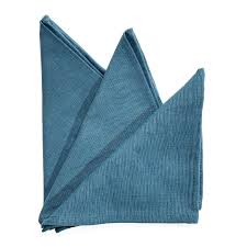 Handmade Cotton Napkin (3 Pieces)  - Blue