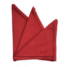 Handmade Cotton Napkins  - Maroon (3 Pieces)