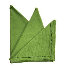 Handmade Cotton Napkin (3 Pieces)  - Green