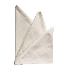 Handmade Cotton Napkin (3 Pieces)  - White