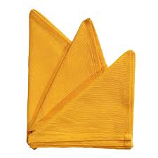 Handmade Cotton Napkin (3 Pieces)  - Yellow